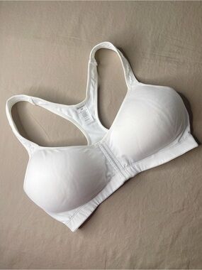 Underscore White T Shirt Bra Racerback Size 36D Wire Free Comfort Sports 3 Hooks
